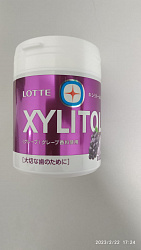 Резинка жевательная Xilitol Gum Grape Bottle сочный виноград, 143гр