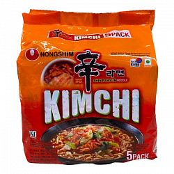 Лапша б/п кимчи рамен (5 шт.) Nongshim 600г