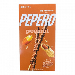 Печенье соломка "Pepero" с арахисом LOTTE 36г