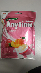 Карамель леденцовая с ксилитом, AnyTime Plum and Peach, 74гр