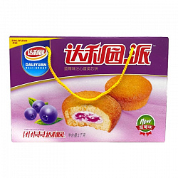 Печенье бисквитное со вкусом голубики (34 шт.) Daliyuan 1кг