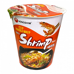 Лапша б/п со вкусом креветки острая Nongshim 67г