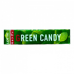 Леденцы "Green Candy" мятная карамель LOTTE 44г