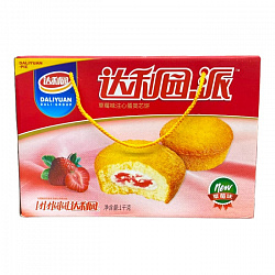 Печенье бисквитное со вкусом клубники (34 шт.) Daliyuan 1кг