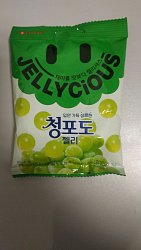 Мармелад жевательный Jellycious Green Grape, зелёный виноград