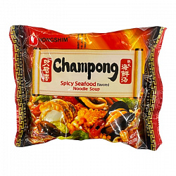 Лапша б/п "Чампонг" острый суп со вкусом морепродуктов Nongshim 130г