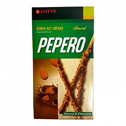 Печенье соломка "Pepero" в шоколаде с миндалем LOTTE 36г